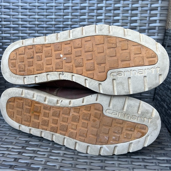 Carhartt Men's Brown Leather  Steel Toe Safety Work Boots Size 12 M Distressed - Picture 10 of 17